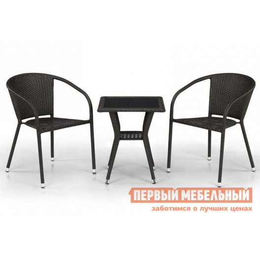 Комплект плетеной мебели  T25A/Y137C-W53 / T25B/Y137C-W56 2Pcs Brown