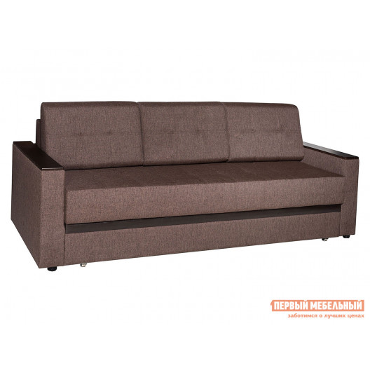 Прямой диван Атланта Кофейный, рогожка / Вставка Mercury Dark Brown 524, иск. кожа Прямой диван Атланта Кофейный, рогожка / Вставка Mercury Dark Brown 524, иск. кожа
