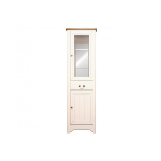 Шкаф-витрина olivia (etg-home) бежевый 50.0x170.0x40.0 см.