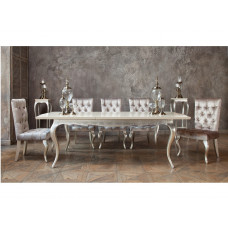 Раздвижной стол venezia (fratelli barri) серебристый 240x76x108 см.