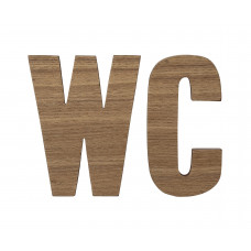 Набор букв wc (bloomingville) коричневый 13.5x10.0 см.