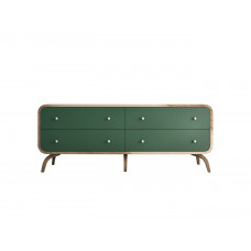 Комод ellipse (etg-home) зеленый 140x55x40 см. Комод ellipse (etg-home) зеленый 140x55x40 см.