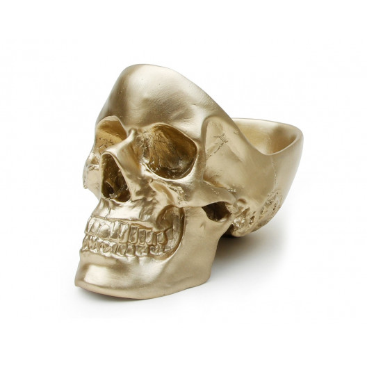 Органайзер для мелочей skull (suck uk) золотой 12x16x21 см.