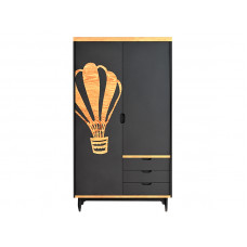 Шкаф с воздушным шаром travel (etg-home) серый 120x195x60 см.