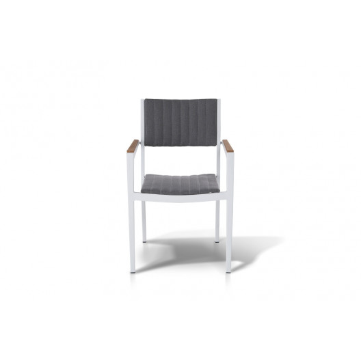 Стул обеденный из алюминия монтелло (outdoor) белый 65x86x55 см.
