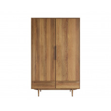 Двустворчатый шкаф с двумя ящиками bruni (etg-home) коричневый 120x195x55 см. Двустворчатый шкаф с двумя ящиками bruni (etg-home) коричневый 120x195x55 см.