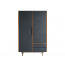 Шкаф bruni black с ящиками (etg-home) черный 120x195x55 см.