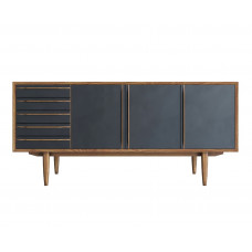Комод bruni black (etg-home) черный 160x75x45 см. Комод bruni black (etg-home) черный 160x75x45 см.