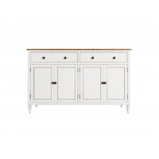 Большой комод odri 4 дверки (etg-home) белый 160x100x45 см.