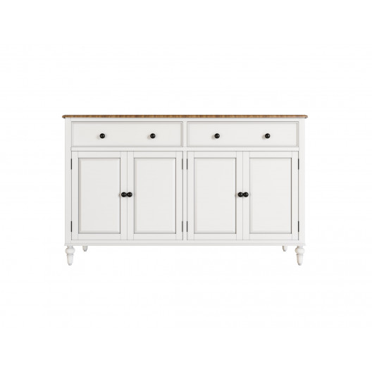 Большой комод odri 4 дверки (etg-home) белый 160x100x45 см.