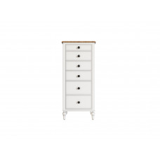 Узкий комод odri (etg-home) белый 50x120x40 см.