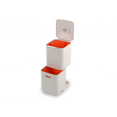 Контейнер для мусора с двумя баками totem compact 40 л (joseph joseph) белый 36x76x30 см.