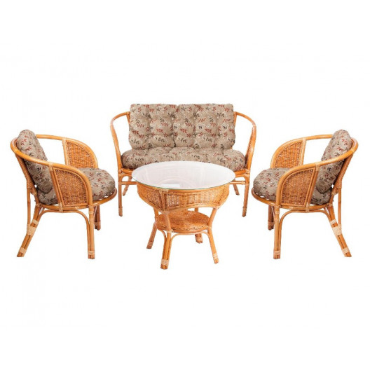 Комплект кофейный багама wicker (ecodesign) оранжевый 72x75x60 см.