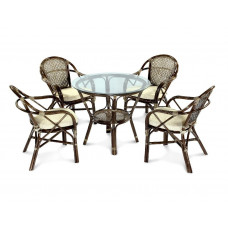 Комплект обеденный ellena (ecodesign) коричневый 62x88x84 см.