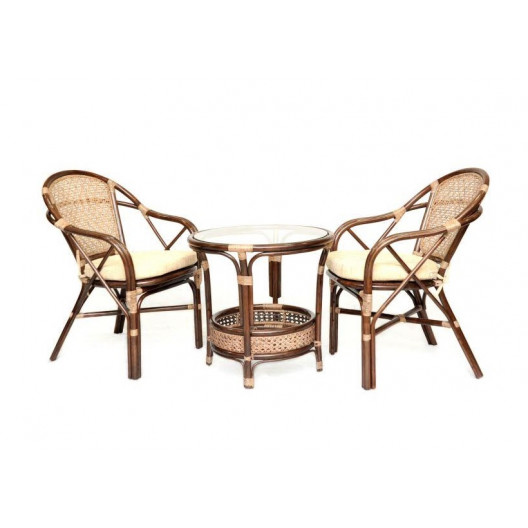 Комплект кофейный ellena-2 (ecodesign) коричневый 62x88x60 см.