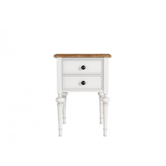 Тумбочка odri с двумя ящиками (etg-home) белый 40x60x35 см.