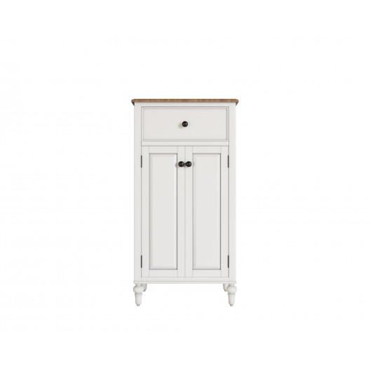 Узкий комод odri с дверками (etg-home) белый 60x120x40 см.