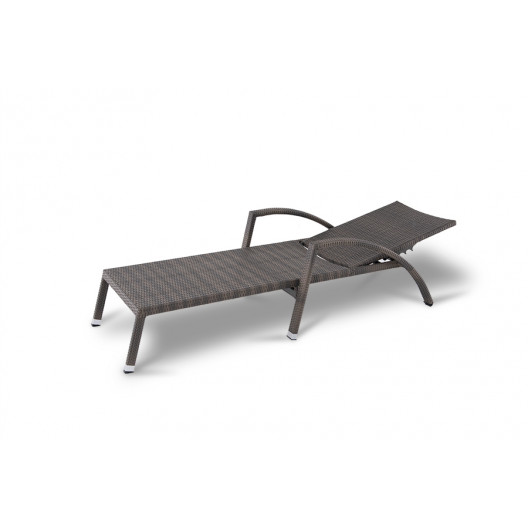 Шезлонг парма (outdoor) серый 207x97x74 см.