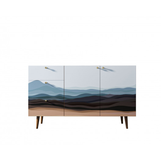 Комод berber (etg-home) голубой 150x90x45 см.
