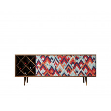Комод berber с бутылочницей (etg-home) мультиколор 180x70x40 см.