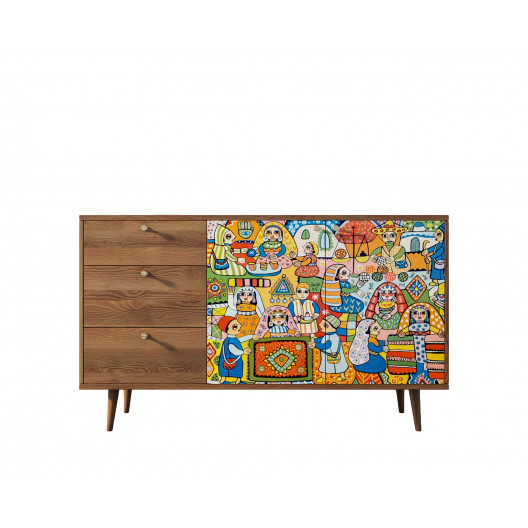 Комод berber (etg-home) мультиколор 150x90x45 см. Комод berber (etg-home) мультиколор 150x90x45 см.
