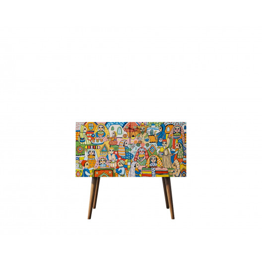 Комод berber (etg-home) мультиколор 90x80x40 см.