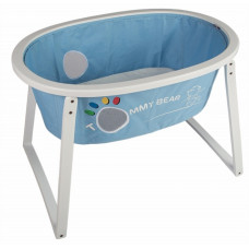 Кровать детская sleep up white blue textile (m-style) голубой 102x74x68 см.