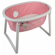 Кровать детская sleep up white with pink textile (m-style) розовый 102x74x68 см.