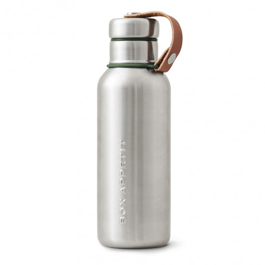 Фляга water bottle (black+blum) серебристый 7x22x7 см.