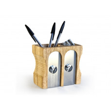 Органайзер для рабочего стола double sharpener (suck uk) бежевый 8x12x12 см.