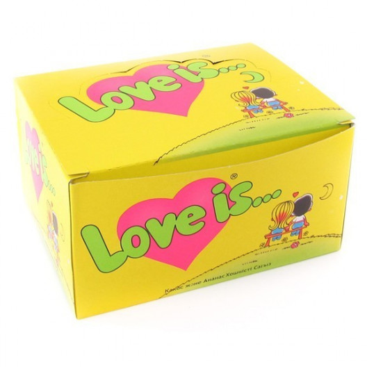 Жвачка Love is - кокос-ананас (блок 100 шт)