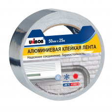 Лента клейкая алюминиевая UNIBOB 50мм х 25м, 70мкм, арт.37281