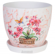 Горшок HOME DECOR Орхидеи, 11,5х13 см, керамика